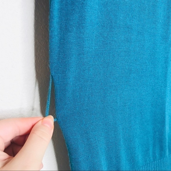 Bcx Teal Short Sleeve Turtleneck Tunic Sweater - Picture 4 of 8